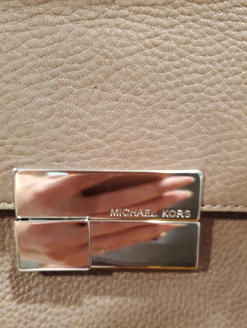 Michael Kors Collection Taupe Top Handle Quinn Bag Ultra Rare